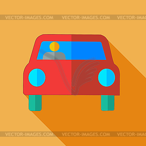 Modern flat design concept icon car.  - vector image