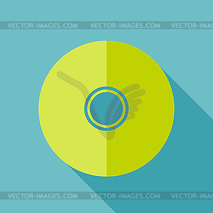 Modern flat design concept icon. CD or DVD - vector image