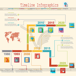 Infographic report templates in flat business - color vector clipart