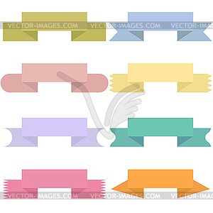 Современные цветные ленты и баннеры для вашего текста - изображение векторного клипарта