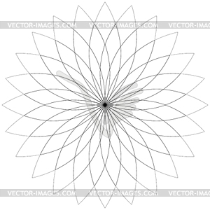 Flower lotus silhouette for design.  - vector clipart