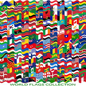 Flags of world and map. illustra - vector clip art