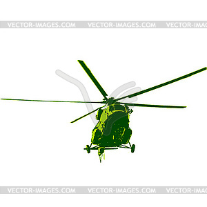 Russian army Mi-8 helicopter.  - vector clipart