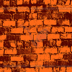 Brick wall of house, with lines of laying of - vector clipart