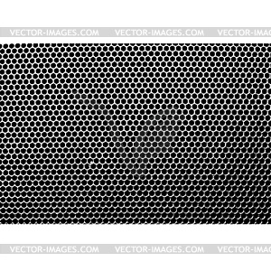Metal holed grid background yellow hole.  - vector clipart
