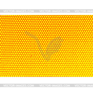 Metal holed grid background yellow hole.  - vector clip art