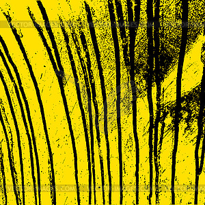 Texture yellow wall with black streaks stains. - vector clipart