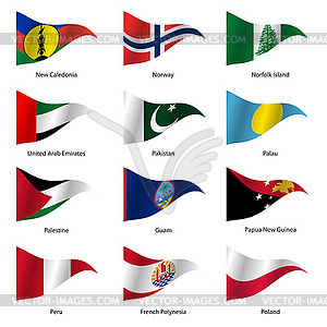 Set Flags of world sovereign states.  - vector image