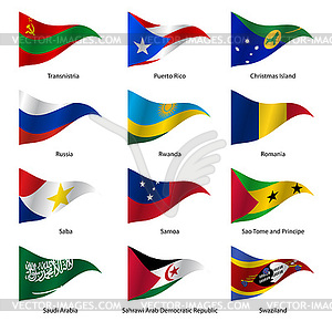 Set Flags of world sovereign states.  - vector clip art