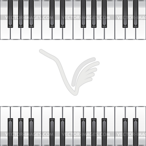 Music background with piano keys - vector clip art