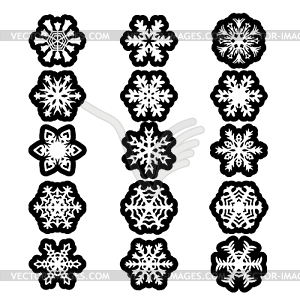 Set snowflakes icons, - vector EPS clipart