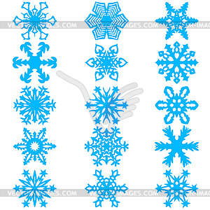 Set snowflakes icons, - vector clip art