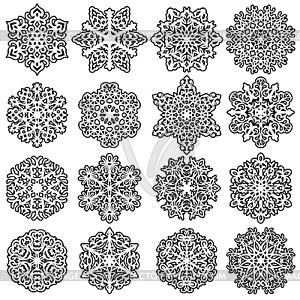 Set snowflakes icons, - vector EPS clipart