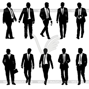 Premium Vector  Vector illustration businessman in black suit and necktie