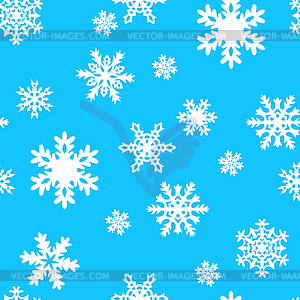 Seamless pattern with with snowflakes. Background - vector image