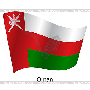 Flag of country Oman. Exact colors - vector clip art