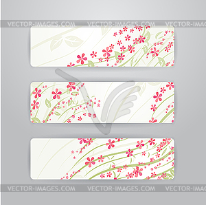 Flowers banners - vector clipart