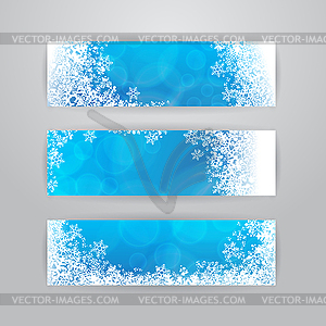 Winter banners - vector image