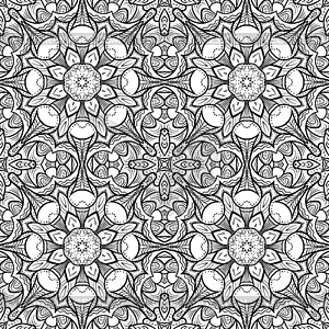 Monochrome seamless pattern - vector clipart