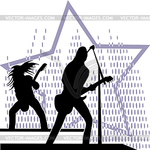 Rock band concert - vector image