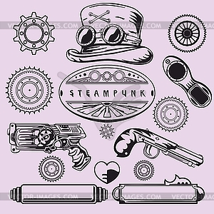 Steampunk винтажных элементов - клипарт