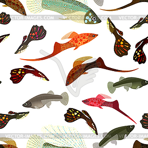 Fishes aquarium - vector clipart