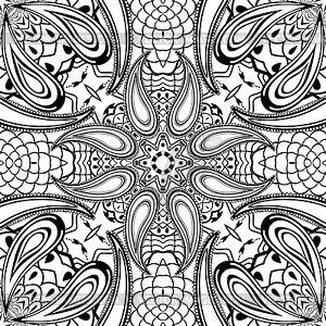 Seamless pattern - white & black vector clipart