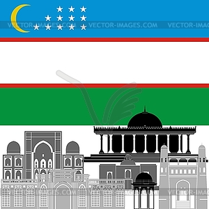 Uzbekistan - vector clip art