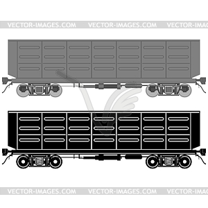 Railway wagon - vector image