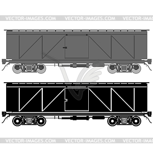 Railway wagon - vector clipart