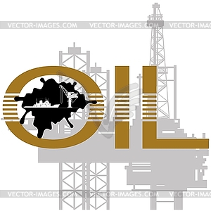 Extraction of mineral resources - vector image