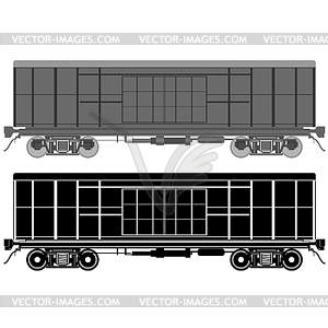 Железнодорожный тележного - векторное графическое изображение
