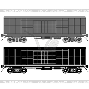 Railway wagon - vector clipart