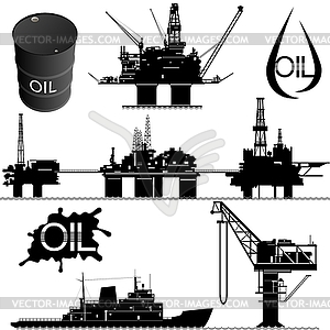 Oil industry - vector clip art