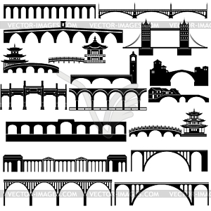 Architecture. Bridges - vector clipart