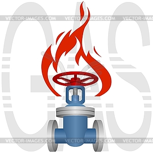 Icon gas industry - vector image