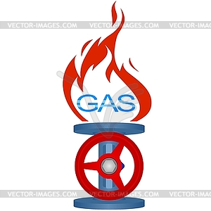 Icon gas industry - vector image