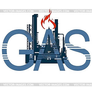 Газовая промышленность- Иконка - векторная графика