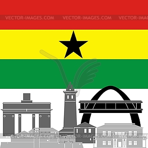 Ghana - royalty-free vector clipart