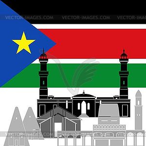 Southern Sudan - vector EPS clipart