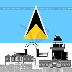 Saint Lucia - stock vector clipart