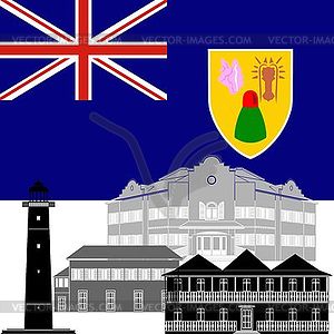 Turks and Caicos Islands - vector clip art