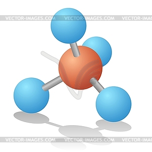 Natural gas molecule - vector clipart