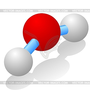 Water molecule - vector clip art