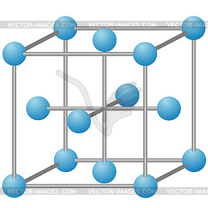 Molecule of iron - vector image