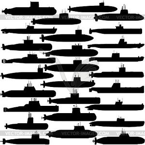 Diesel attack submarines - vector image