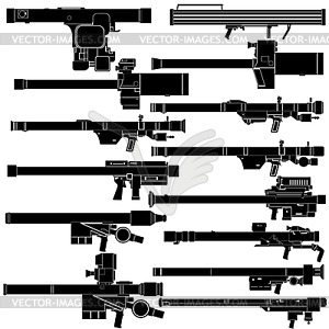 Portable air defense systems - vector clip art