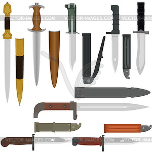 Battle edged weapons - vector image