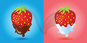 Strawberries image - vector clipart