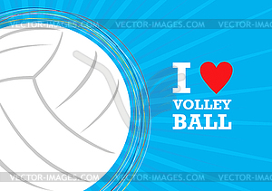 Volleyball themed background - vector image